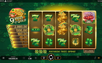 The 9 Pots of Gold Slot Game at the Mr.Play Irish Online Casino