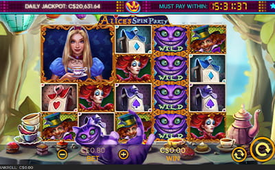 The Alice's Spin Party Slot Game at the 888casino Irish Online Casino