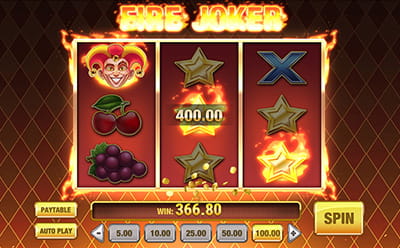 Fire Joker Slot Bonus game