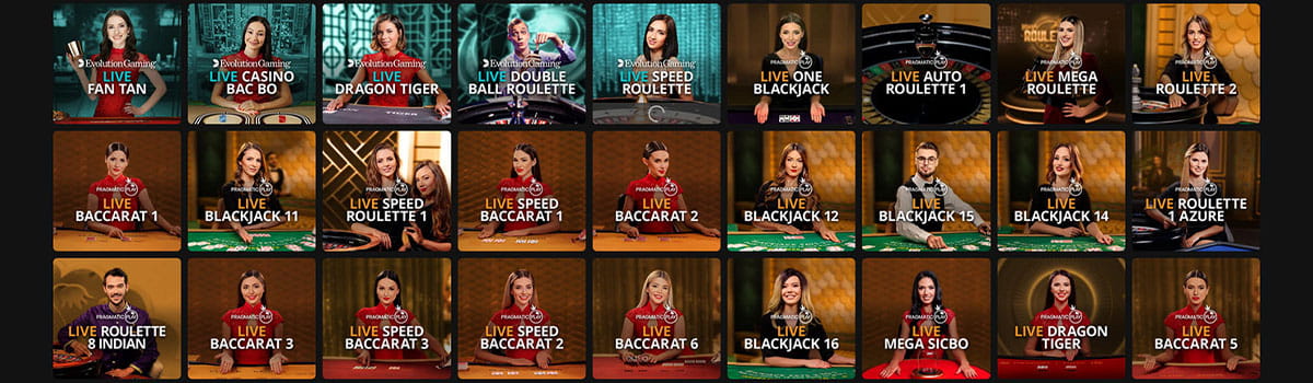 The Table Games Catalogue in JackpotCity