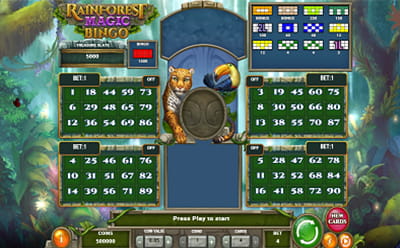 The Rainforest Magic Bingo at an Irish Online Bingo Site