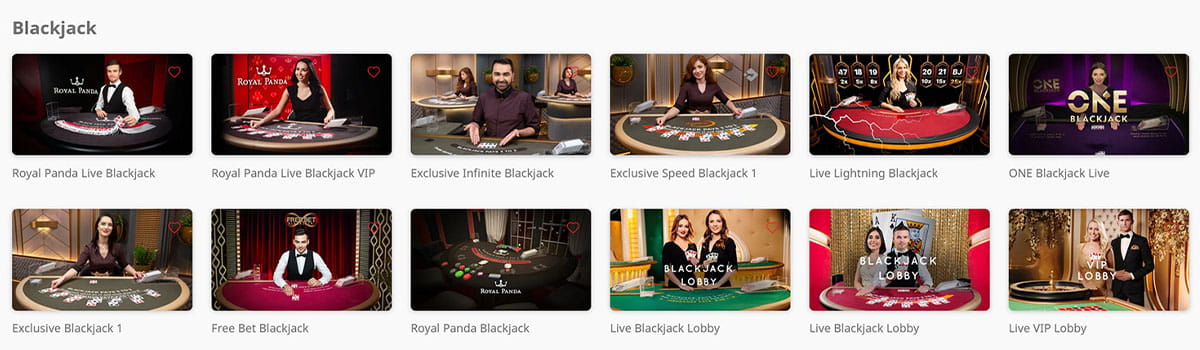 The Royal Panda Roulette, Blackjack & Other Table Games